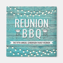 Wiedersehen GRILLEN Jährlich  Barbecue Rustic Magnet