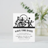 Wiedersehen GRILLEN Party Save the Date Ankündigungspostkarte (Stehend Vorderseite)