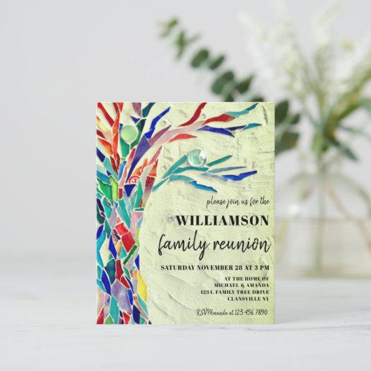 Wiedersehen Grüne Einladung der Familie Budget Tre (Stehend Vorderseite)