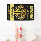 Wiedersehen-Hands der Familie Tree-Blätter auf Sch Banner (Insitu)