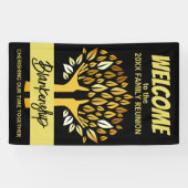 Wiedersehen-Hands der Familie Tree-Blätter auf Sch Banner (Horizontal)