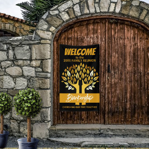 Wiedersehen Hands der Familie Tree Blätter benutze Banner