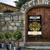 Wiedersehen Hands der Familie Tree Blätter benutze Banner