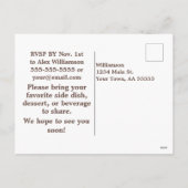 Wiedersehen Herbst Herbst Erntedank Einladung (Rückseite)