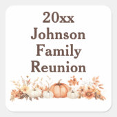 Wiedersehen Herbst Herbst Erntedank Einladung Quadratischer Aufkleber (Vorderseite)
