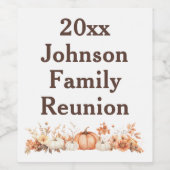 Wiedersehen Herbst Herbst Erntedank Einladung Weinetikett (Einzelnes Label)