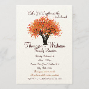 Wiedersehen-Herbstbaum Einladung