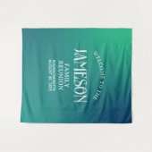 Wiedersehen-Hintergrund für moderne Gradient-Famil Wandteppich (Vorderseite (Horizontal))