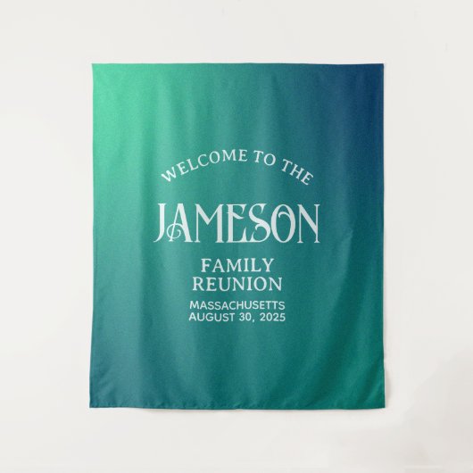 Wiedersehen-Hintergrund für moderne Gradient-Famil Wandteppich (Vorderseite)