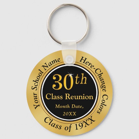 Wiedersehen-Ideen für Schwarze und Gold High Schoo Schlüsselanhänger (Vorderseite)