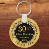 Wiedersehen-Ideen für Schwarze und Gold High Schoo Schlüsselanhänger (Vorderseite)