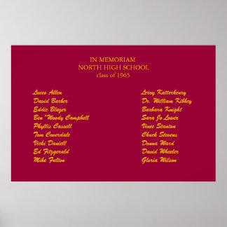 Wiedersehen in Memorialplakaten Poster