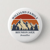 Wiedersehen-Individuelle Name-Tag der Bergfamilie Button (Vorderseite)