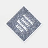 Wiedersehen Jahr und Nachname Blaues Mosaik Serviette (Ecke)