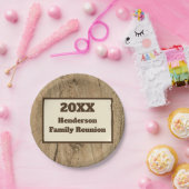 Wiedersehen Jahr und Nachname Holzkorn Pappteller (Party)