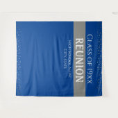 Wiedersehen jedes Jahr in Blau und Silber Wandteppich (Vorderseite (Horizontal))