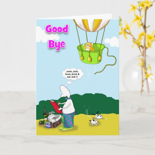 Wiedersehen Karte (Gelbe Blume)