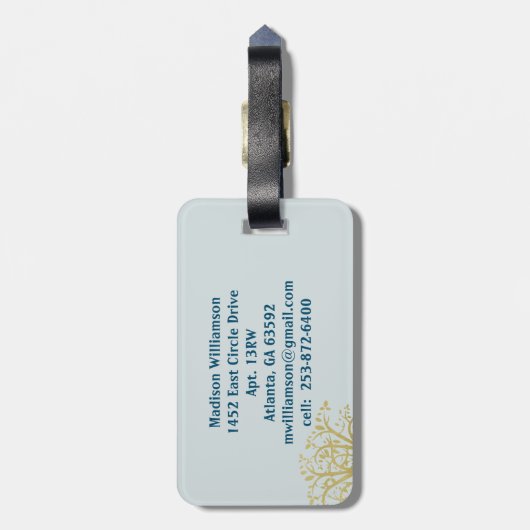 Wiedersehen Keepake Genealogie Gepäckanhänger (Rückseite vertikal)