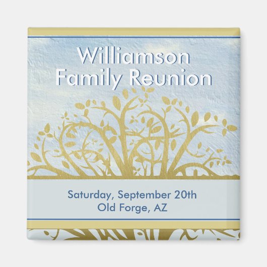 Wiedersehen Keepake Genealogie Tree Magnet (Vorne)