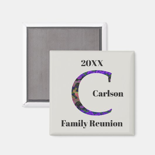 Wiedersehen Keepake-Marbour-Letter-C-Monogramm Magnet (Vorderseite/Rückseite)