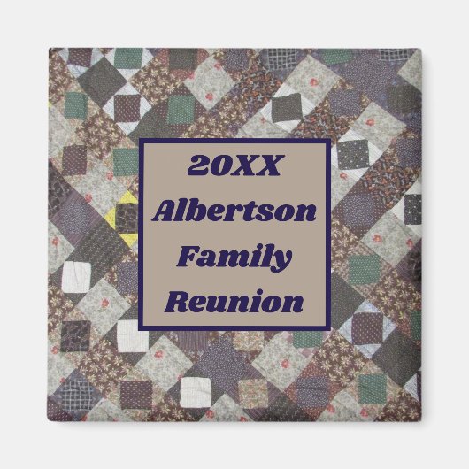 Wiedersehen Keepake Patchwork Quilt-Ansammlung Magnet (Vorne)