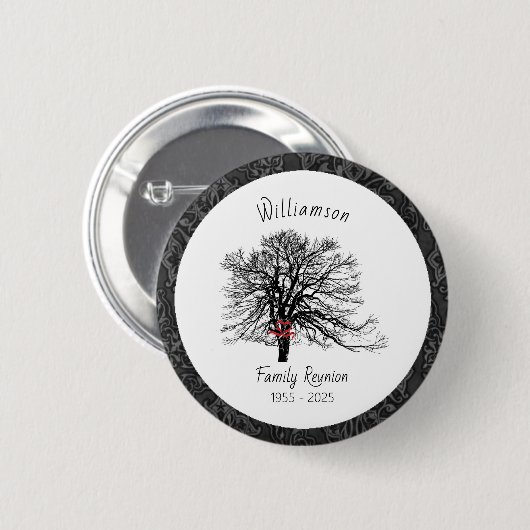 Wiedersehen Keepake-Tree | Elegant Black Button (Vorne & Hinten)