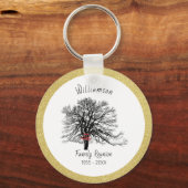 Wiedersehen Keepake-Tree | Gold Schlüsselanhänger (Vorderseite)