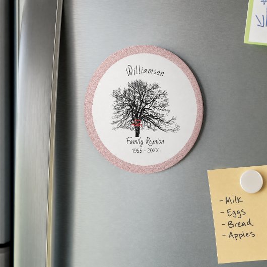 Wiedersehen Keepake-Tree | Rose Gold Glitzer Magnet