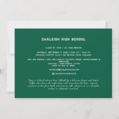 Wiedersehen | Klasse 20XX jedes Jahr Einladung (Rückseite)