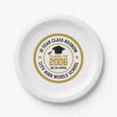 Wiedersehen-Klasse für Abschluss im Jahr Pappteller (Vorderseite)