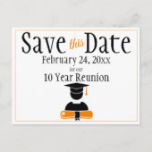 Wiedersehen-Klasse Save the Date Minimalistisch Or Postkarte (Vorderseite)