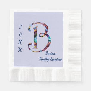 Wiedersehen-Krawatte-FarbLetter B Monogramm-Ansamm Serviette
