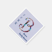 Wiedersehen-Krawatte-FarbLetter B Monogramm-Ansamm Serviette (Ecke)