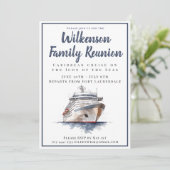 Wiedersehen Kreuzfahrt zur Familie Paradies Einladung (Stehend Vorderseite)