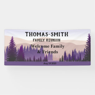 Wiedersehen Lila Mountain Scene Banner