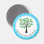 Wiedersehen-Magnet für die blaue und weiße Gitterr Magnet (Vorderseite/Rückseite)