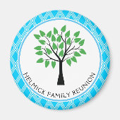 Wiedersehen-Magnet für die blaue und weiße Gitterr Magnet (Vorne)