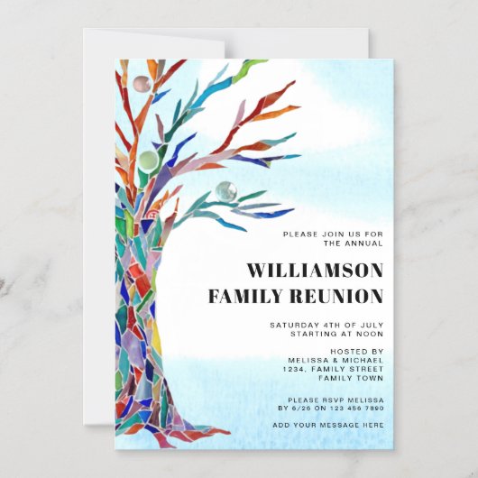 Wiedersehen MagnetIc Einladungskarte der Familie T Magneteinladung (Vorderseite)