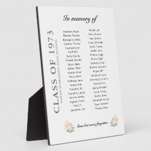 Wiedersehen-Memorial der Klasse - Bis zu 40 Namen Fotoplatte