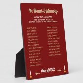 Wiedersehen Memorial Tribute tabletts Fotoplatte (Seite)