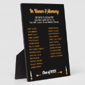 Wiedersehen Memorial Tribute tabletts Fotoplatte (Seite)