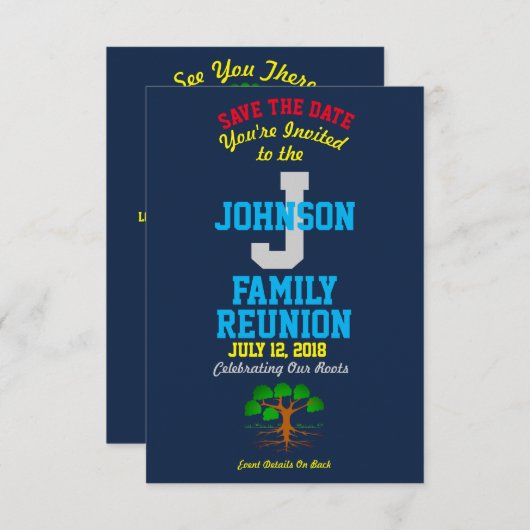 Wiedersehen mit beliebigem Datum: Save The Date (Vorne/Hinten)