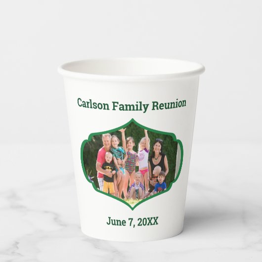 Wiedersehen mit Foto Pappbecher (Rückseite)