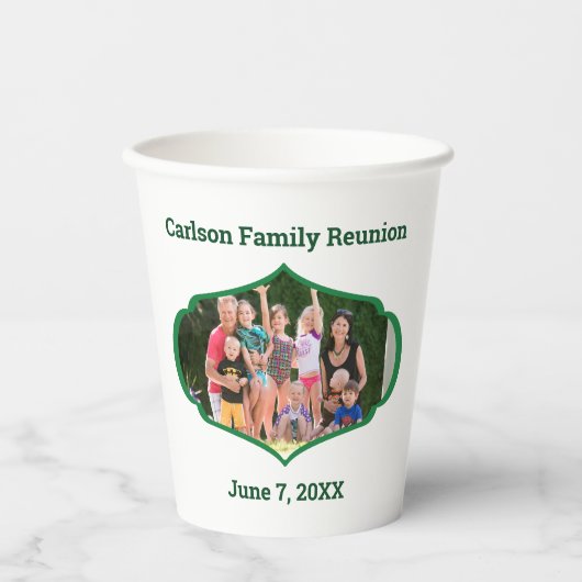 Wiedersehen mit Foto Pappbecher (Vorderseite)