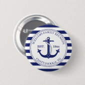 Wiedersehen Mit Monogramm Name Nautical Anchor Button (Vorne & Hinten)
