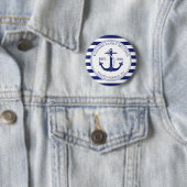 Wiedersehen Mit Monogramm Name Nautical Anchor Button (Beispiel)