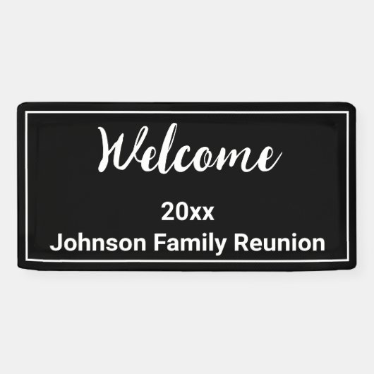 Wiedersehen mit Schwarzweiß-Namen Banner (Horizontal)