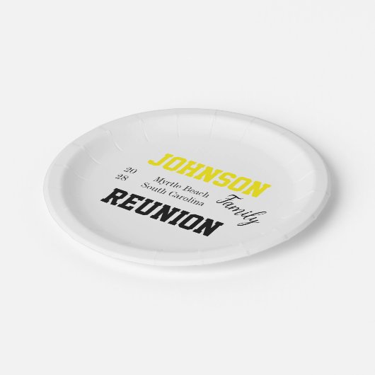 Wiedersehen Moderne Party-Papierplatte Pappteller (Schrägansicht)