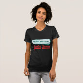 Wiedersehen Modernes Retro-Vintag-Monogramm T-Shirt (Vorne ganz)