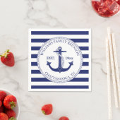 Wiedersehen Monogram für die Ankerfamilie Serviette (Beispiel)